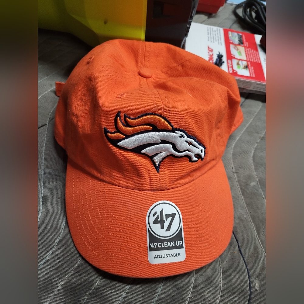 Orange Denver Broncos hat
